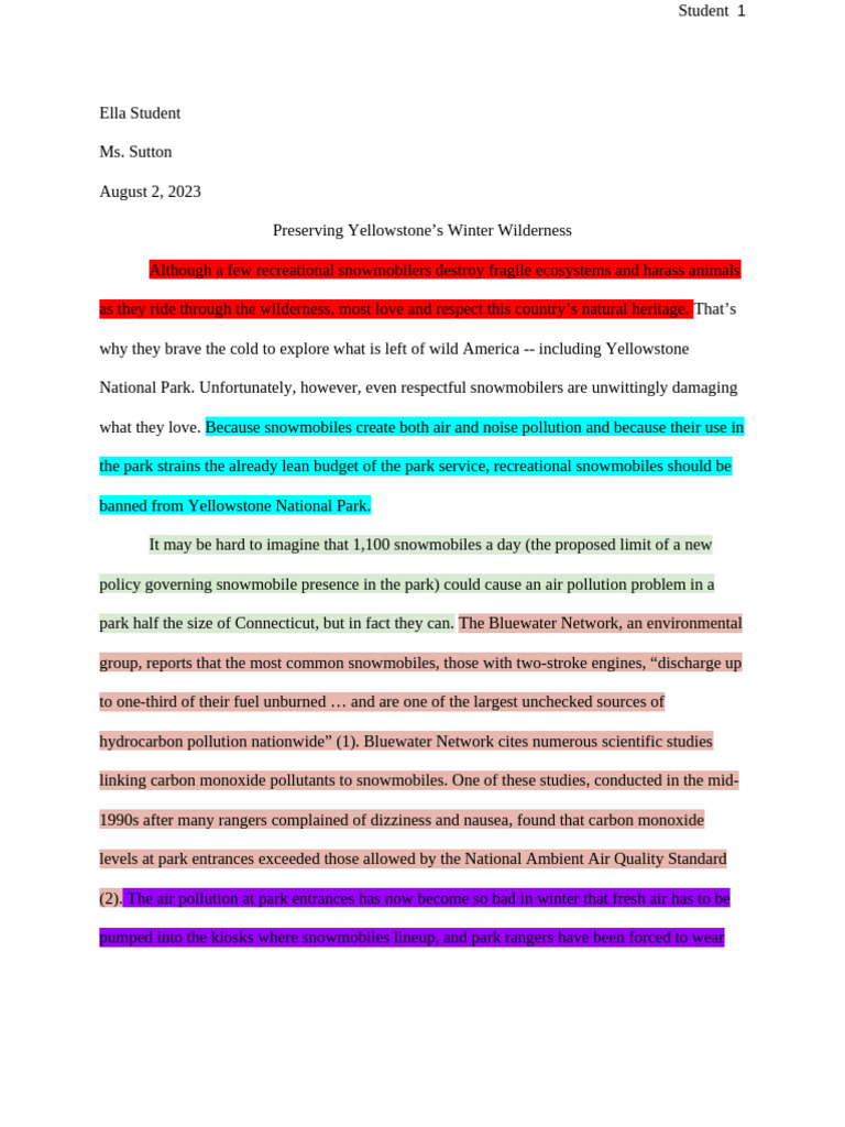 Copia de Emma Ruiz Martinez - Sample Argument - Yellowstone | PDF ...