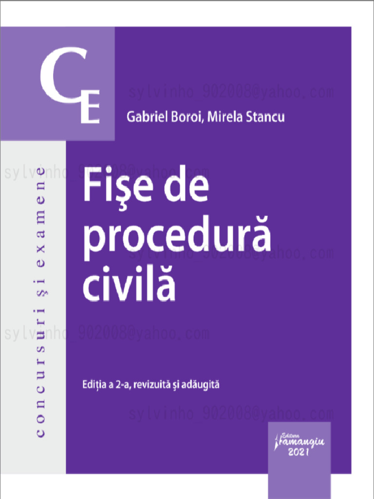 Fise de Procedura Civila Gabriel Boroi 2021 | PDF