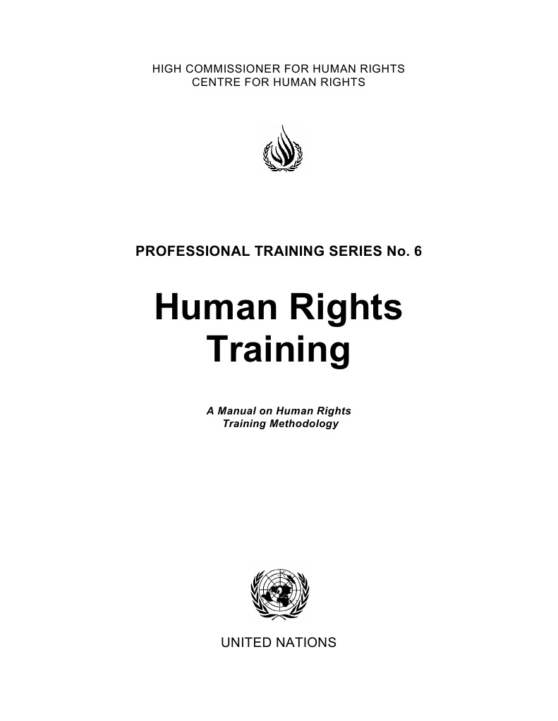 Human Rights Training Methodology Manual | PDF | Computers
