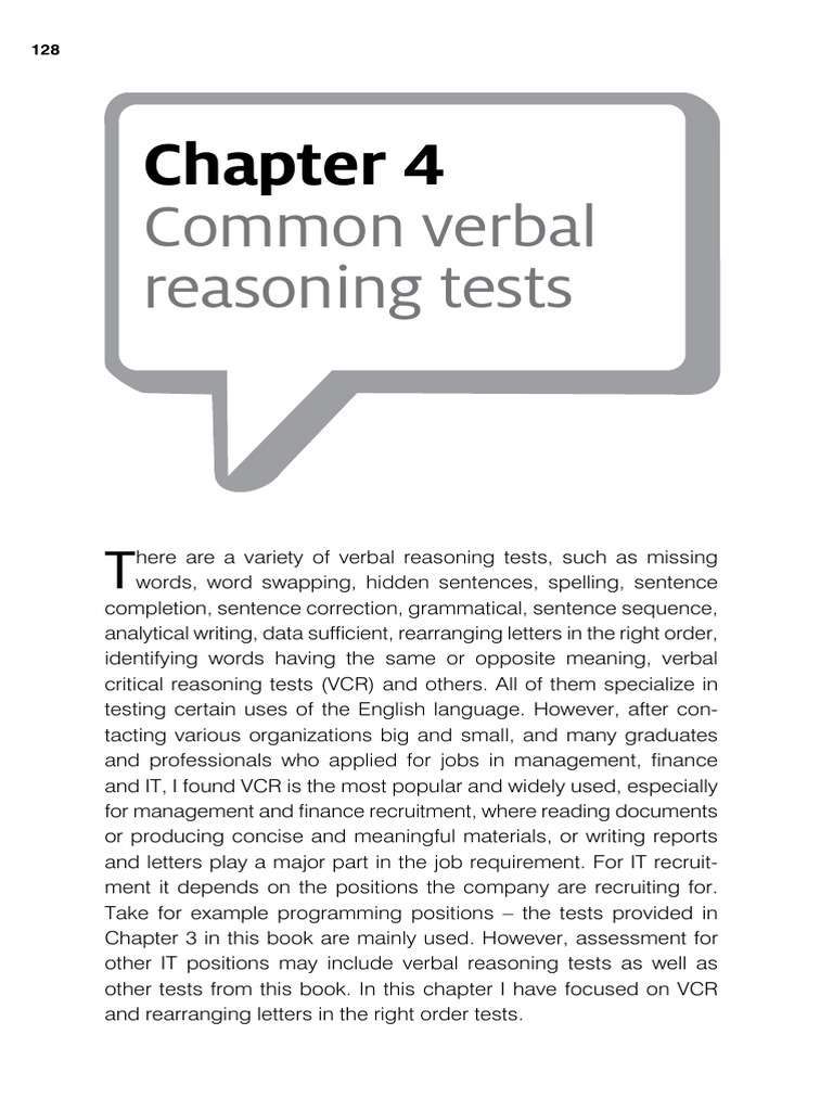 Common Verbal Reasoning Test Questions | PDF | Tropical Cyclones | Reason