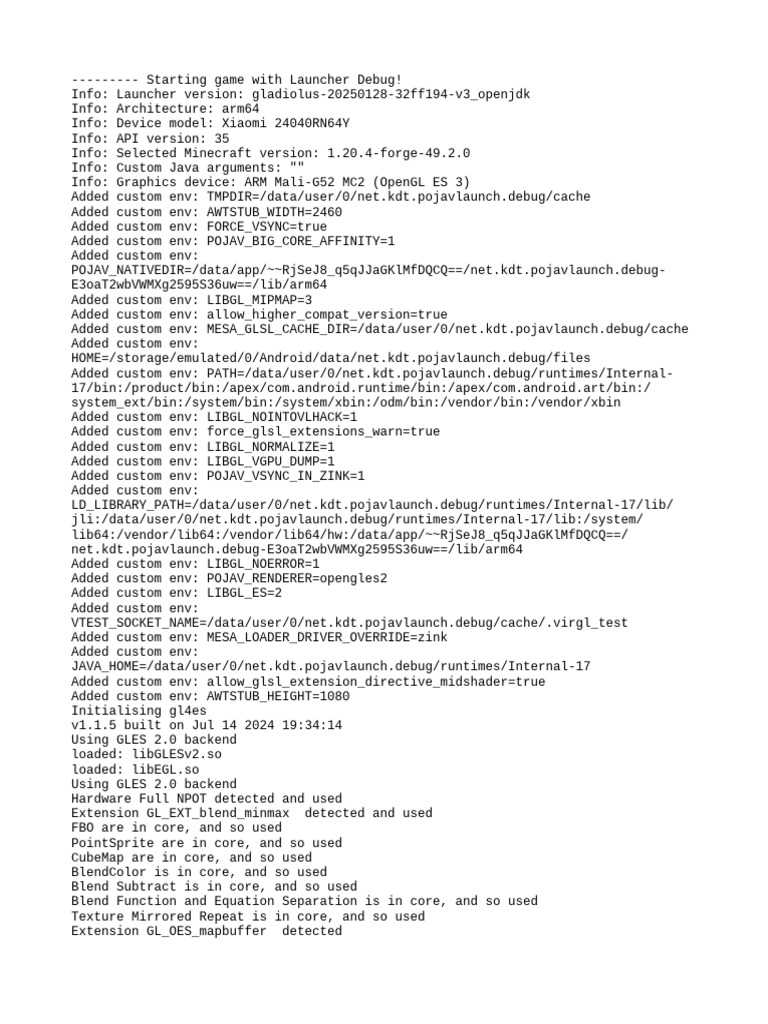 Minecraft Launcher Debug Log Analysis | PDF | Computing | Operating ...