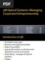 MTI 3M Optical Systems: Managing Corporate Entrepreneurship