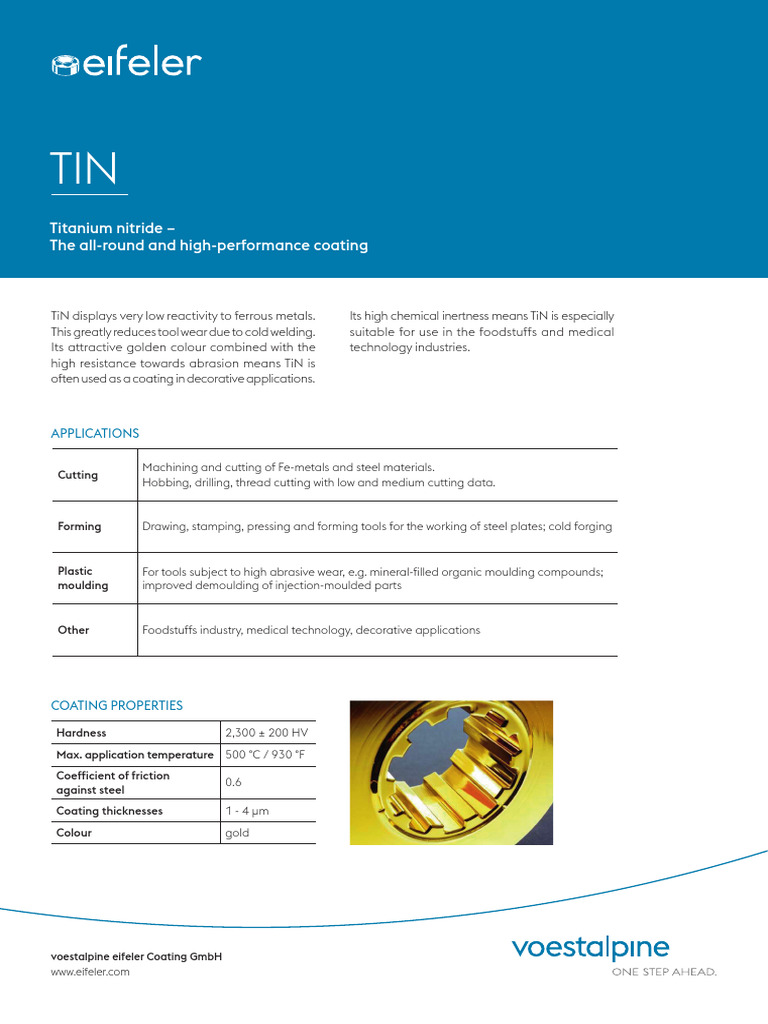 TIN Titannitrid en | PDF
