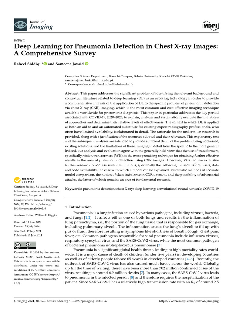 Deep Learning for Pneumonia Detection | PDF | Ct Scan | Radiology