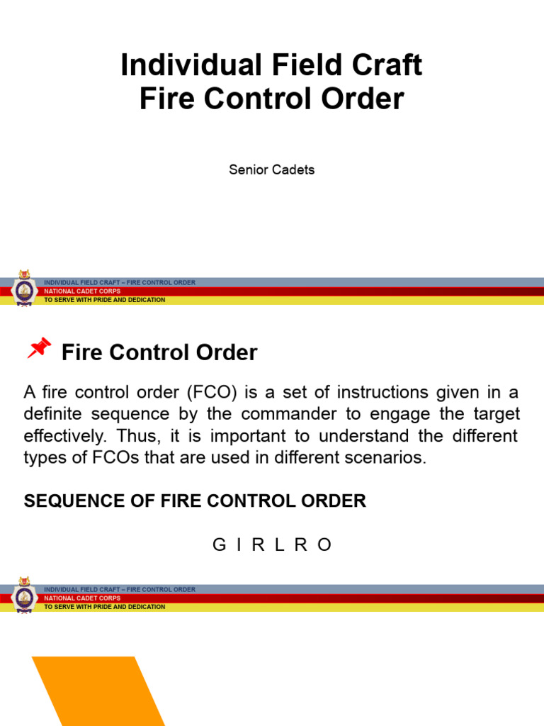 Lesson 5 - Fire Control Order | PDF | Company (Military Unit ...