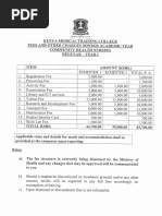 KMTC Fees Structure 2025/2026 | PDF | Fee | Chess