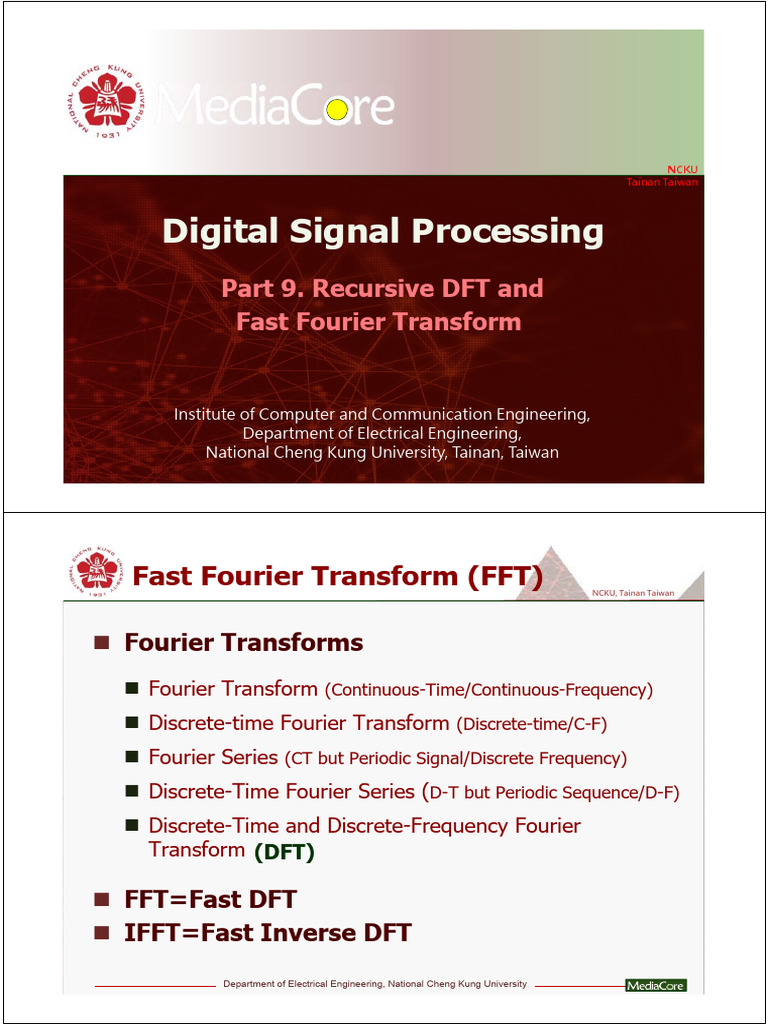 Recursive DFT and FFT Overview | PDF | Fast Fourier Transform ...