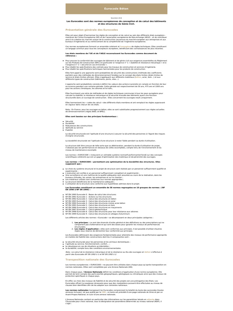 Eurocode Beton | PDF | Élasticité (Physique) | Béton armé