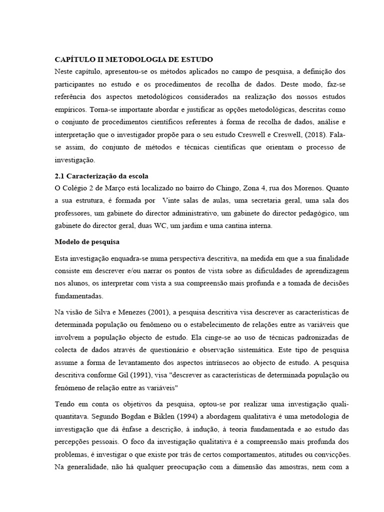 Metodologia de Estudo em Educação | PDF | Aprendizado | Pedagogia