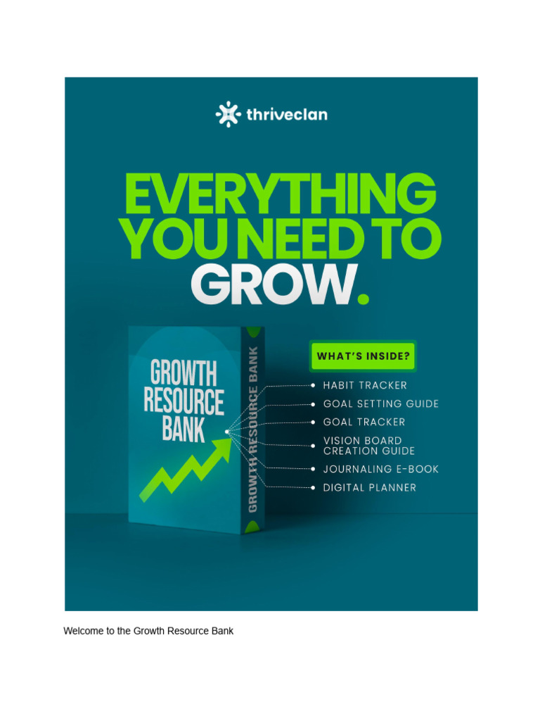 Growth Resource Bank: Your Success Toolkit | PDF