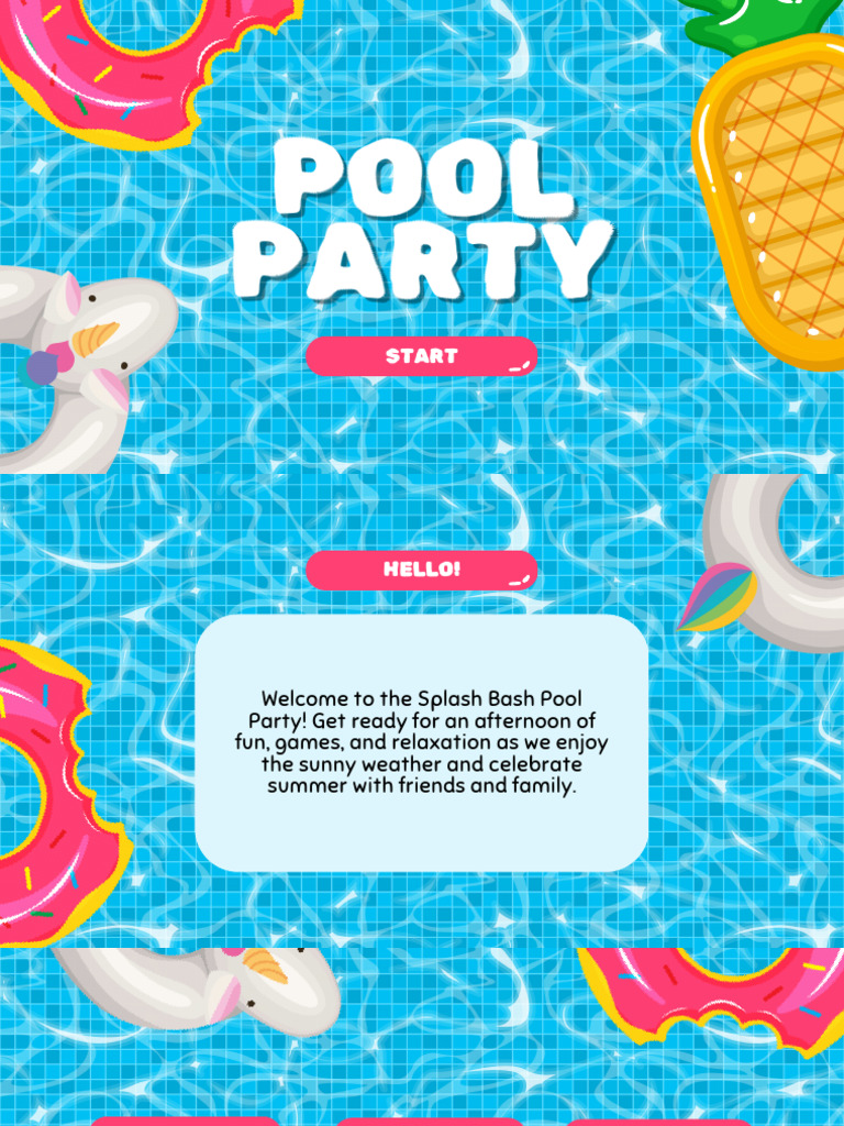 Splash Bash Pool Party Details | PDF