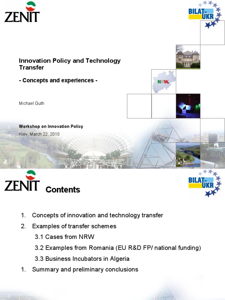Innovation Policy and Technology Transfer | PDF