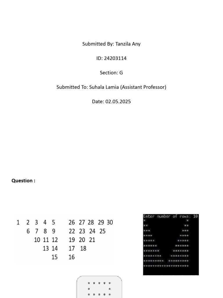 C Programs for Basic Patterns and Logic | PDF | Theoretical Computer ...