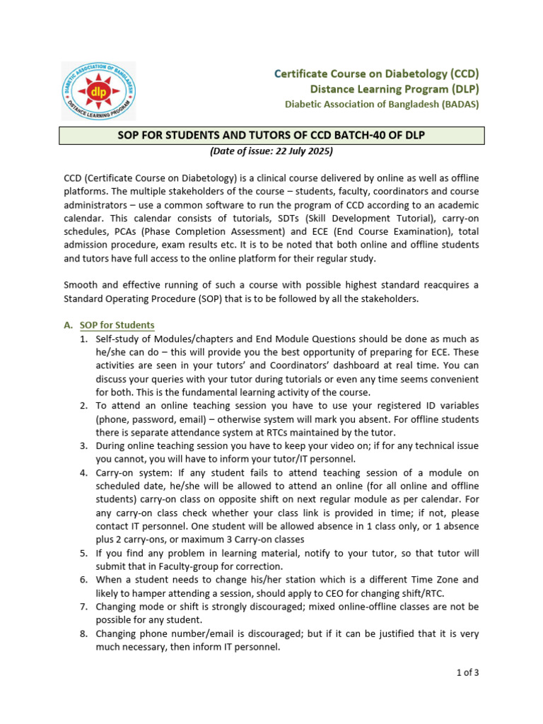 Sop CCD 40 | PDF