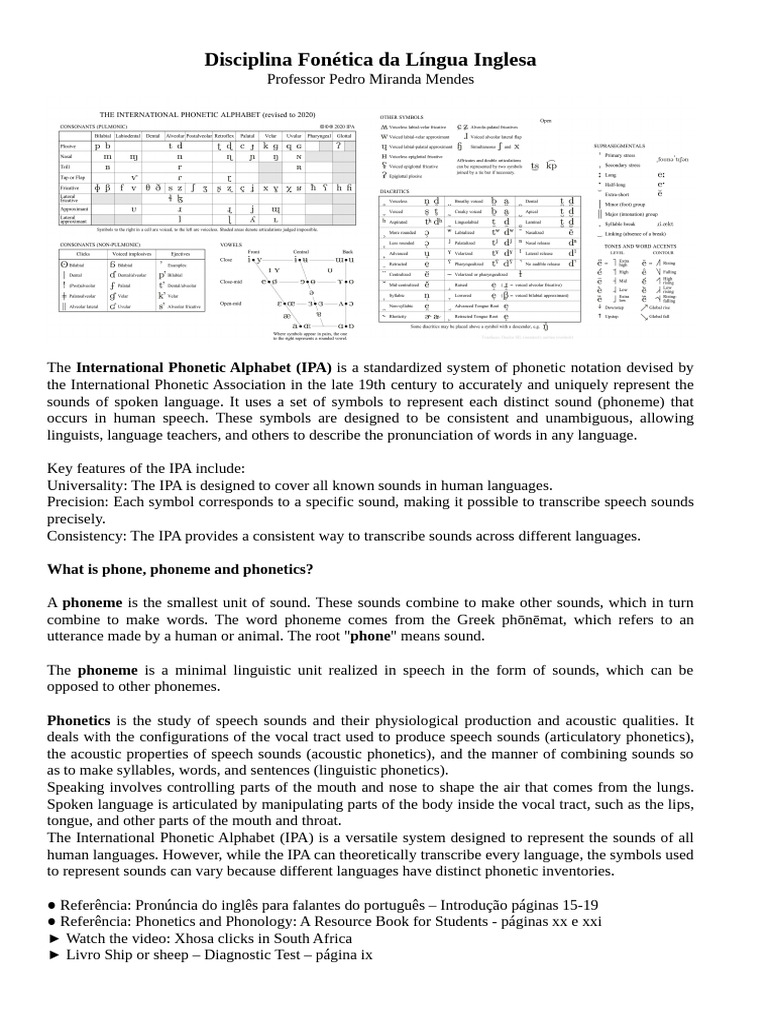 Understanding English Phonetics and IPA | PDF | Syllable | Larynx