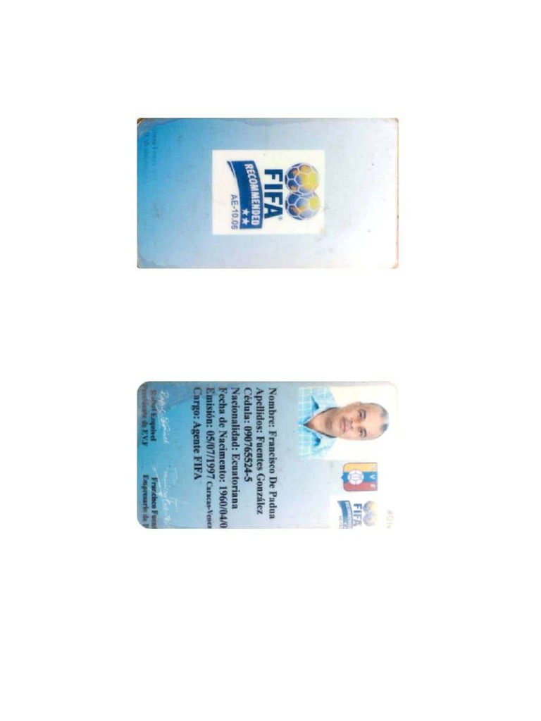 Credencial de Agente Fifa | PDF