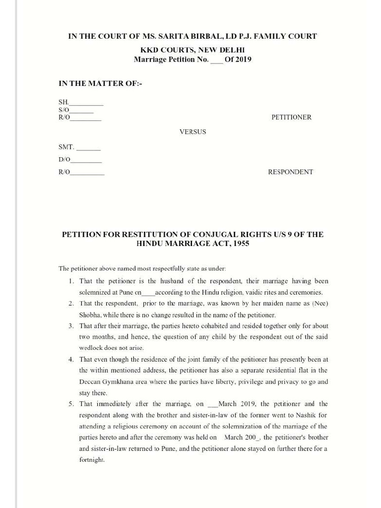 Conjugal Right | PDF