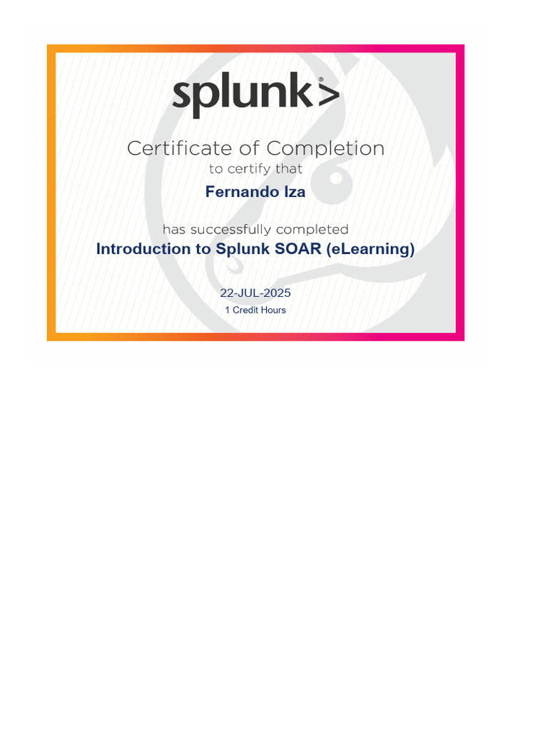 Certificate of Completion SOAR | PDF