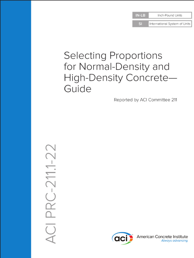 Aci PRC-211.1-22 | PDF