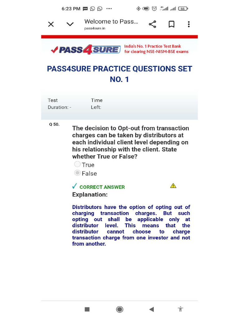 Mock 1 Pass4sure | PDF