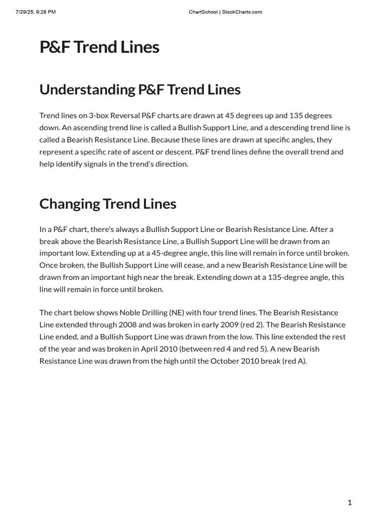 Understanding P&F Trend Lines | PDF | Market Trend | Microeconomics