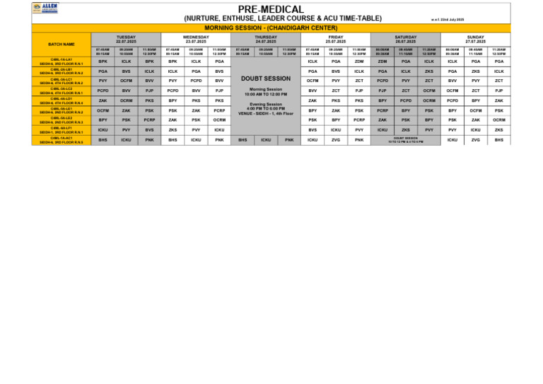Leader Time-Table W.E.F. 22nd July 2025 | PDF