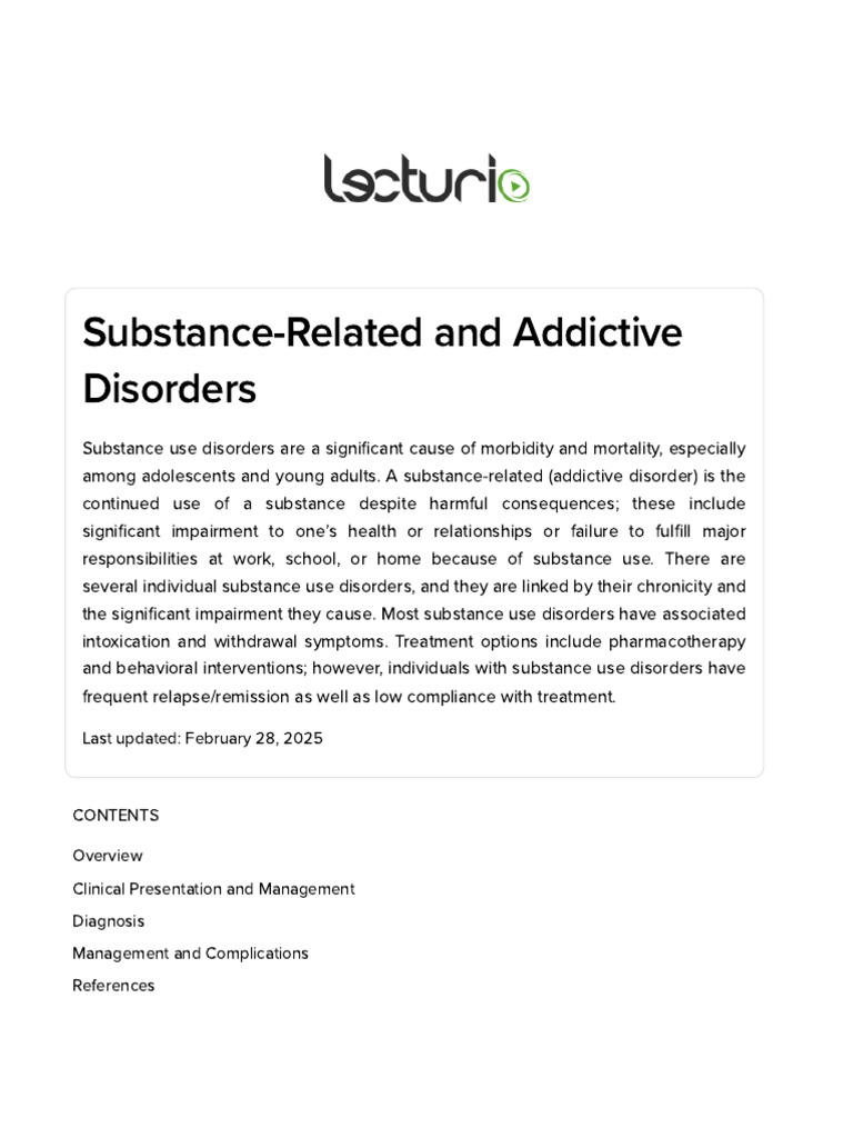 Understanding Substance Use Disorders | PDF | Mental Disorder ...