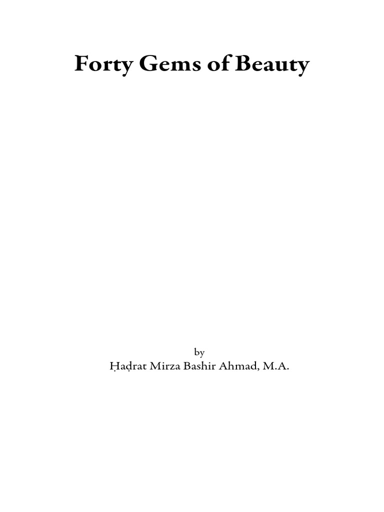 Forty Gems of Beauty | PDF | Hadith | Prophets And Messengers In Islam