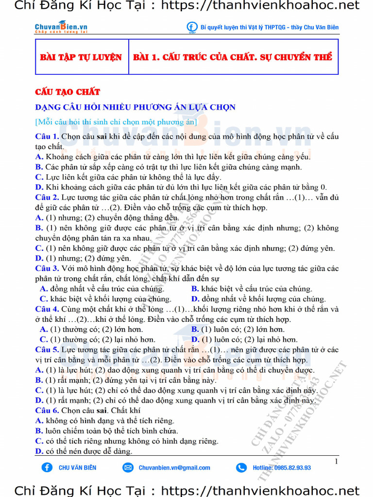 Ly12 B1 (BTVN) | PDF
