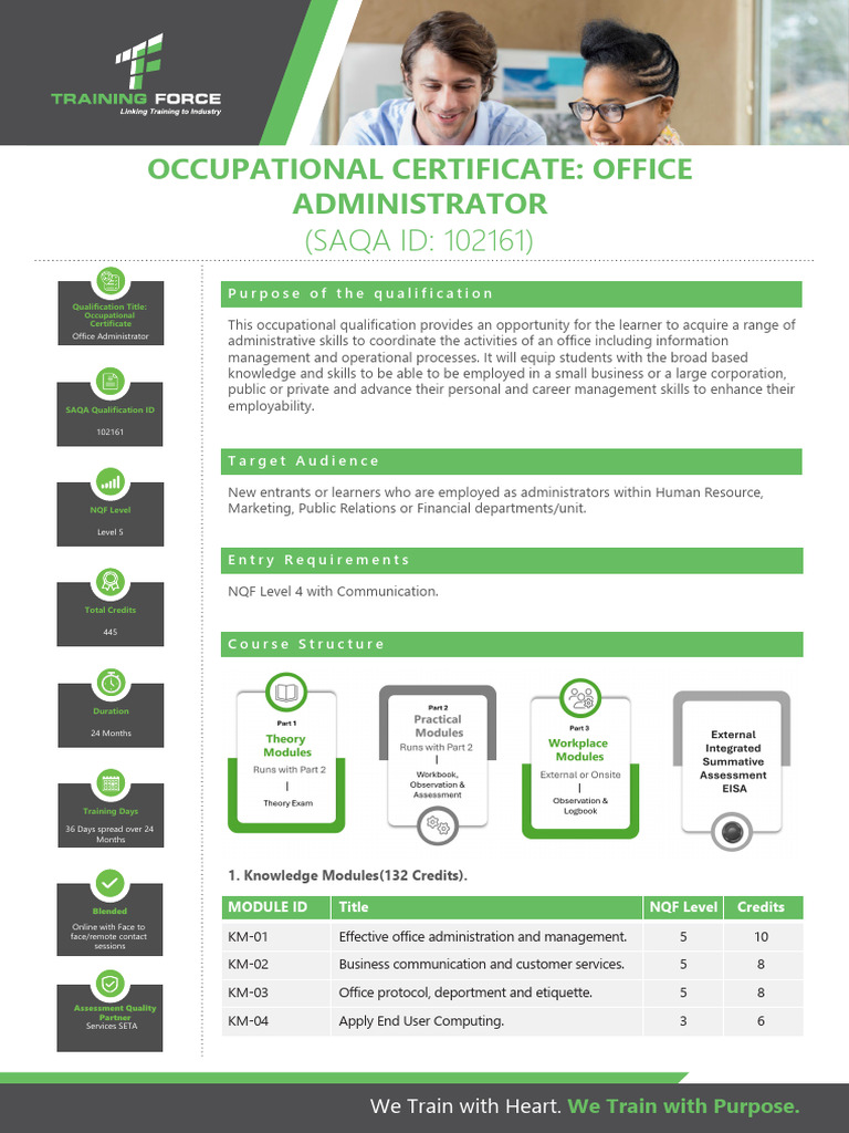 Office Administrator NQF Level 5 Course | PDF | Business
