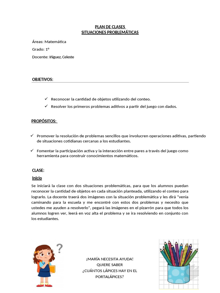 Plan de Matematicas Primer Grado | PDF | Aprendizaje
