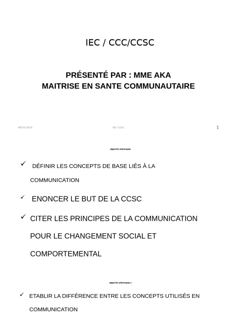 Définition de la CCSC en Communication | PDF | Communauté | Comportement