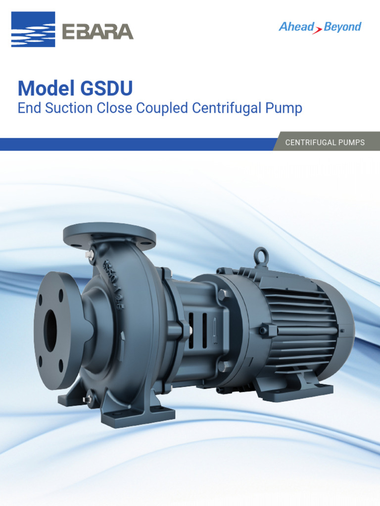 BROCHURE EBARA GSDU SUCCION FINAL | PDF | Pump | Mechanical Engineering