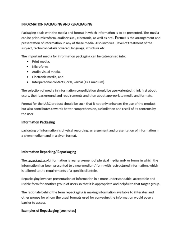 1.1 - Info Repacking | PDF