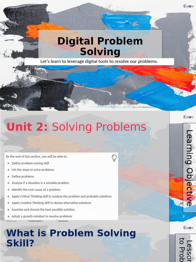 Digital Problem Solving Skills Guide | PDF | Critical Thinking | Mindset