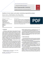 Journal of Organometallic Chemistry: Kazem D. Safa, J. Vahid Mardipour, Yones Mosaei Oskoei