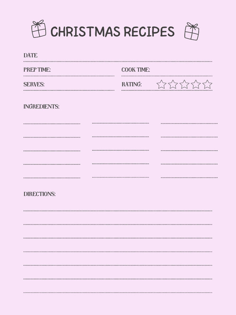 Christmas Recipe Guide | PDF