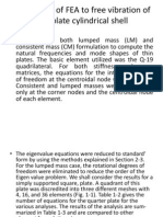 Application of FEA To Free Vibration of Thin Plate Cylindrical Shell