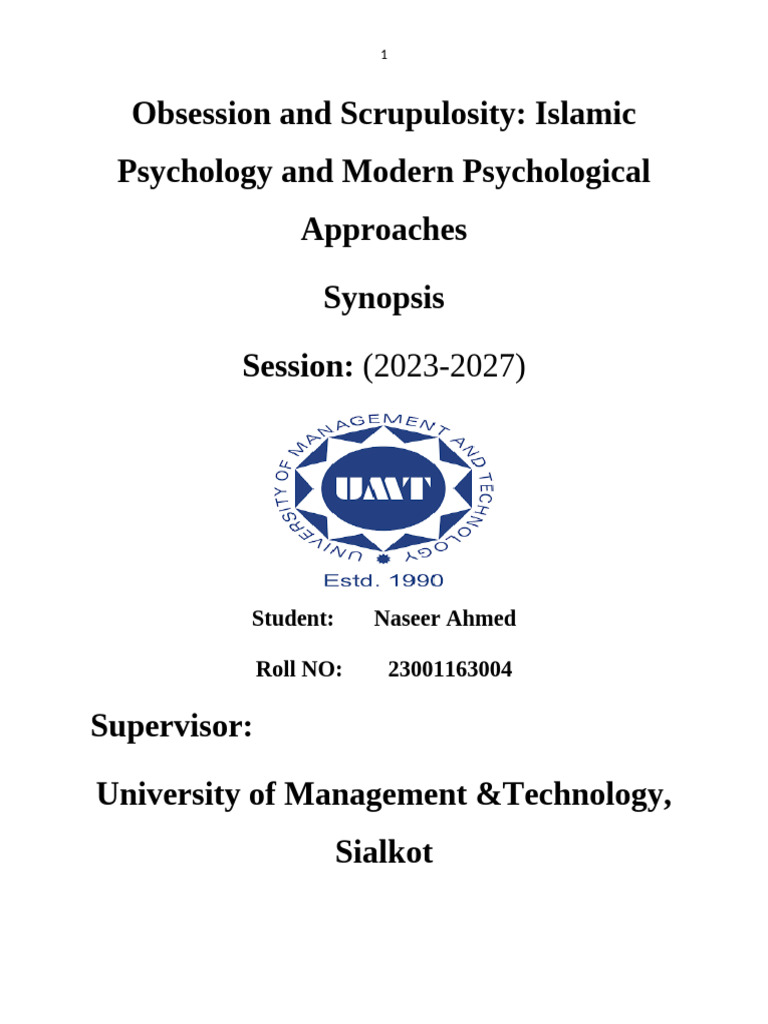 Islamic Perspectives on Scrupulosity | PDF | Obsessive–Compulsive ...