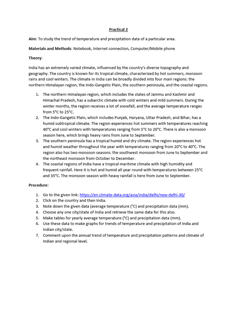 Unit 5 Practical 2 112531 | PDF | Rain | Monsoon