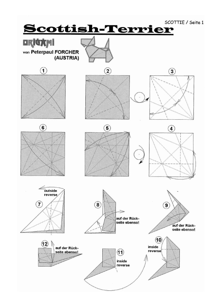 Origami Dog 1 (Moderate) | PDF
