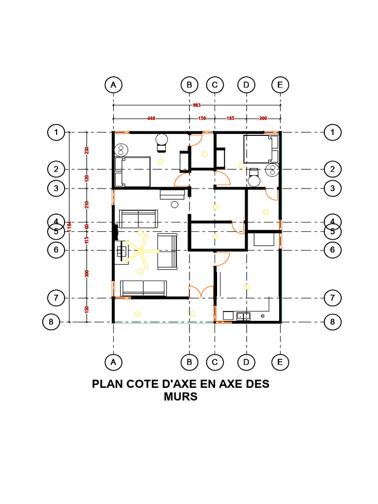 Plan d'Axe et Vue de Côté | PDF
