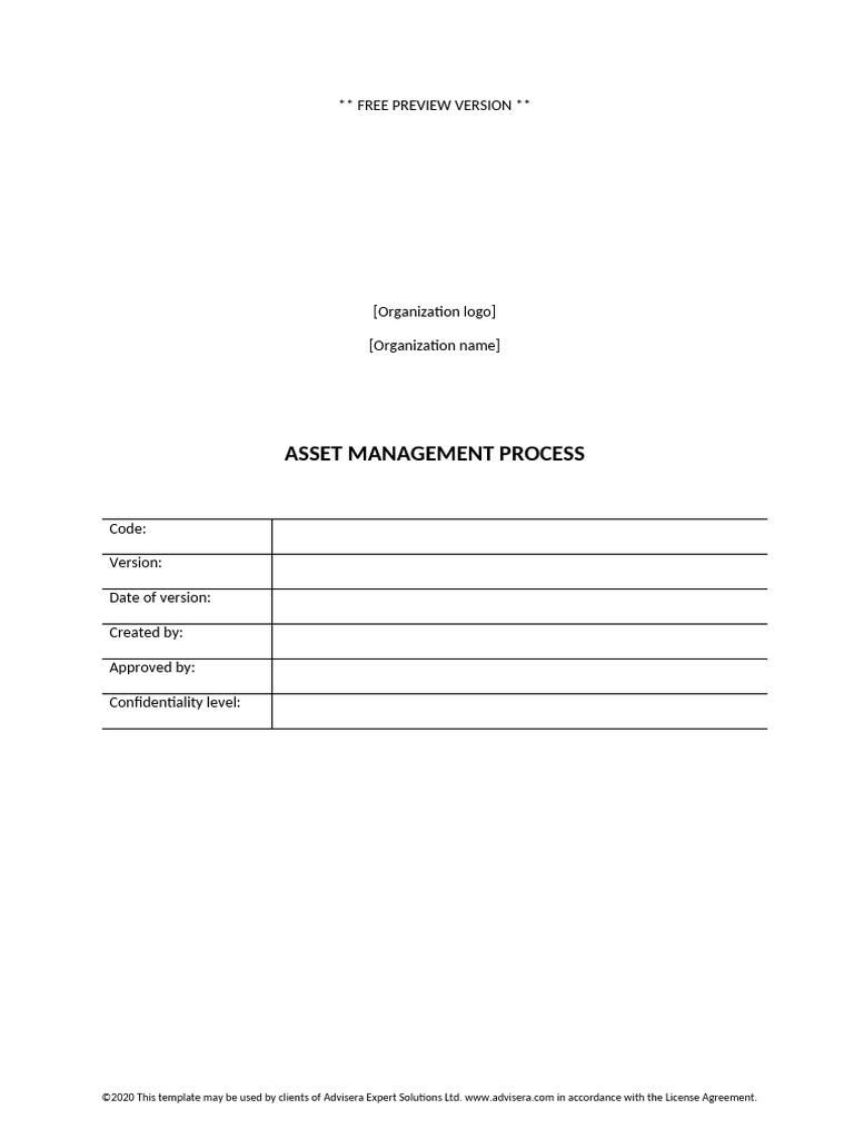 Asset Management Process Overview | PDF
