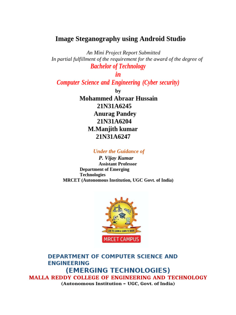 Android Image Steganography Project | PDF | Software Development ...