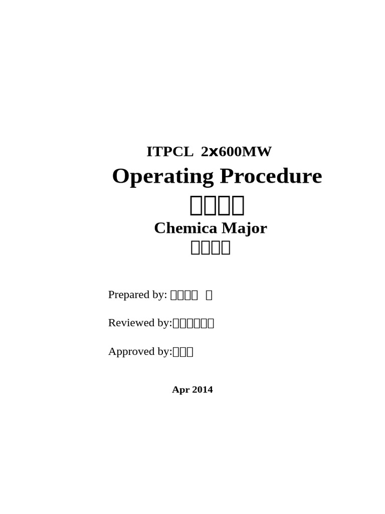 ITPCL 2x600MW Operation Procedure | PDF | Pump | Seawater