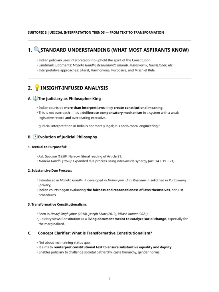 Judicial Interpretation Insights | PDF | Constitution | Justice