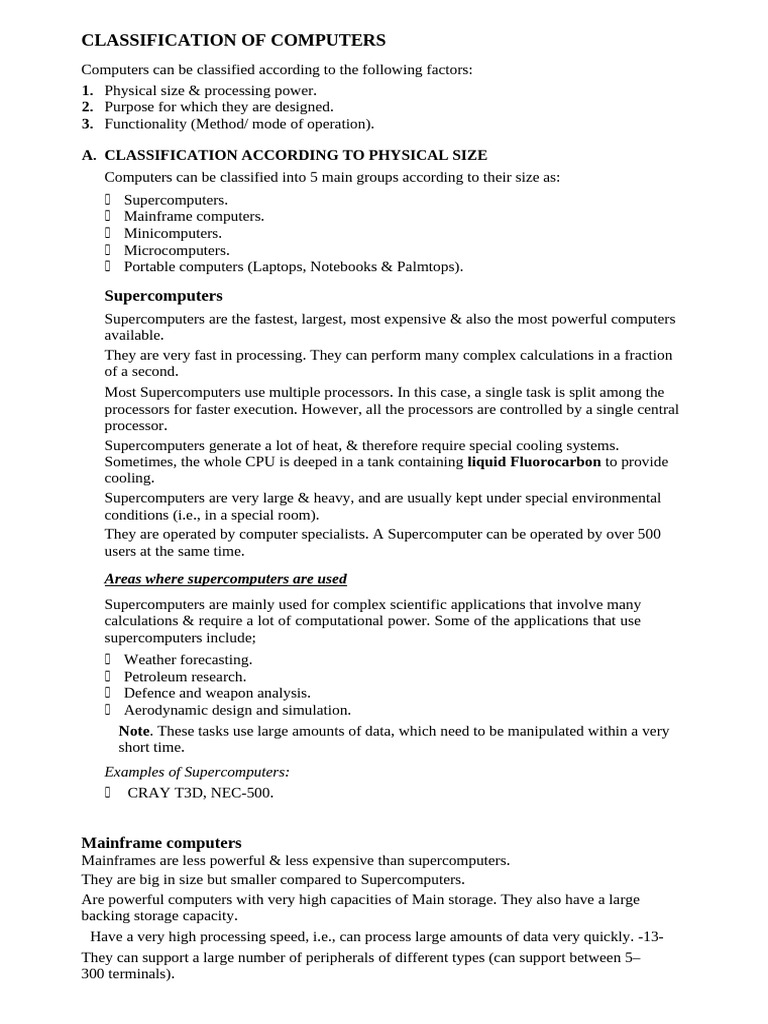 NOTES | PDF | Personal Computers | Microcomputers