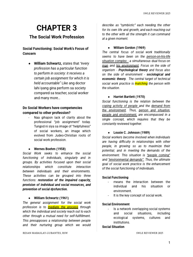 Social Functioning in Social Work | PDF | Social Work | Knowledge