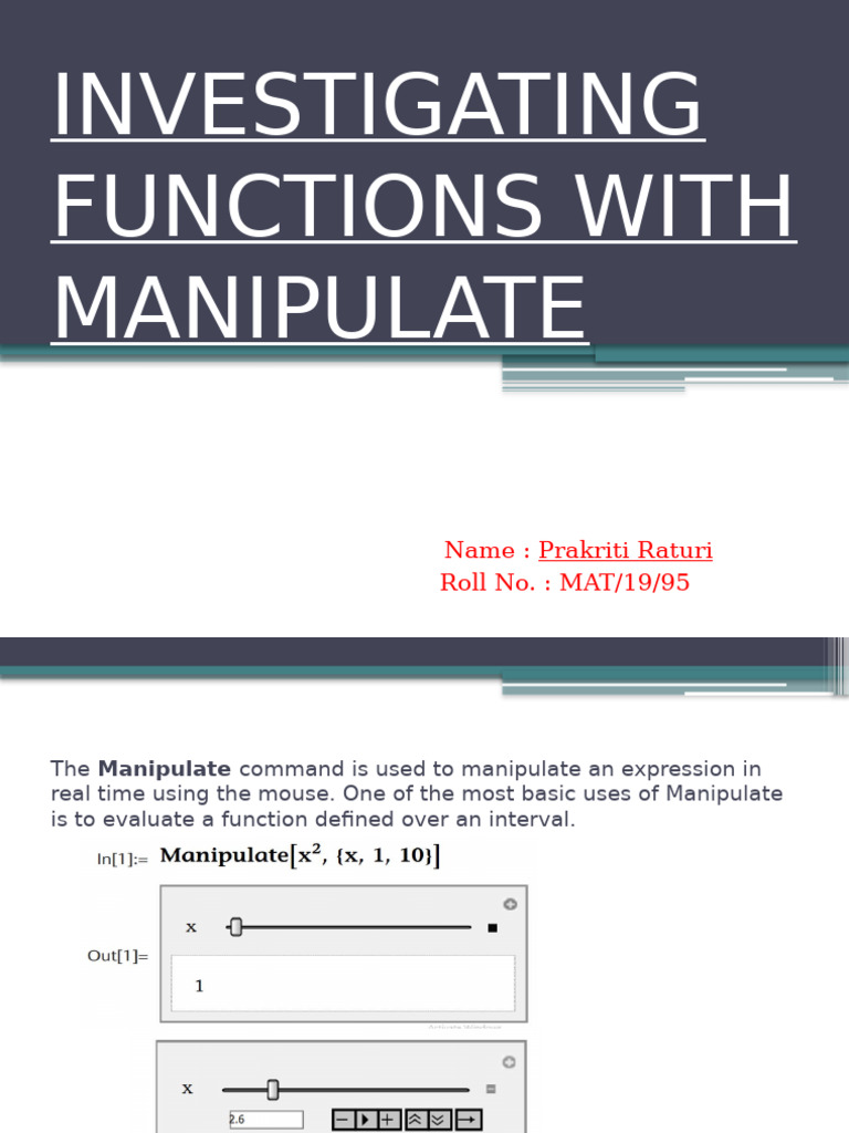 Real-Time Function Manipulation Guide | PDF
