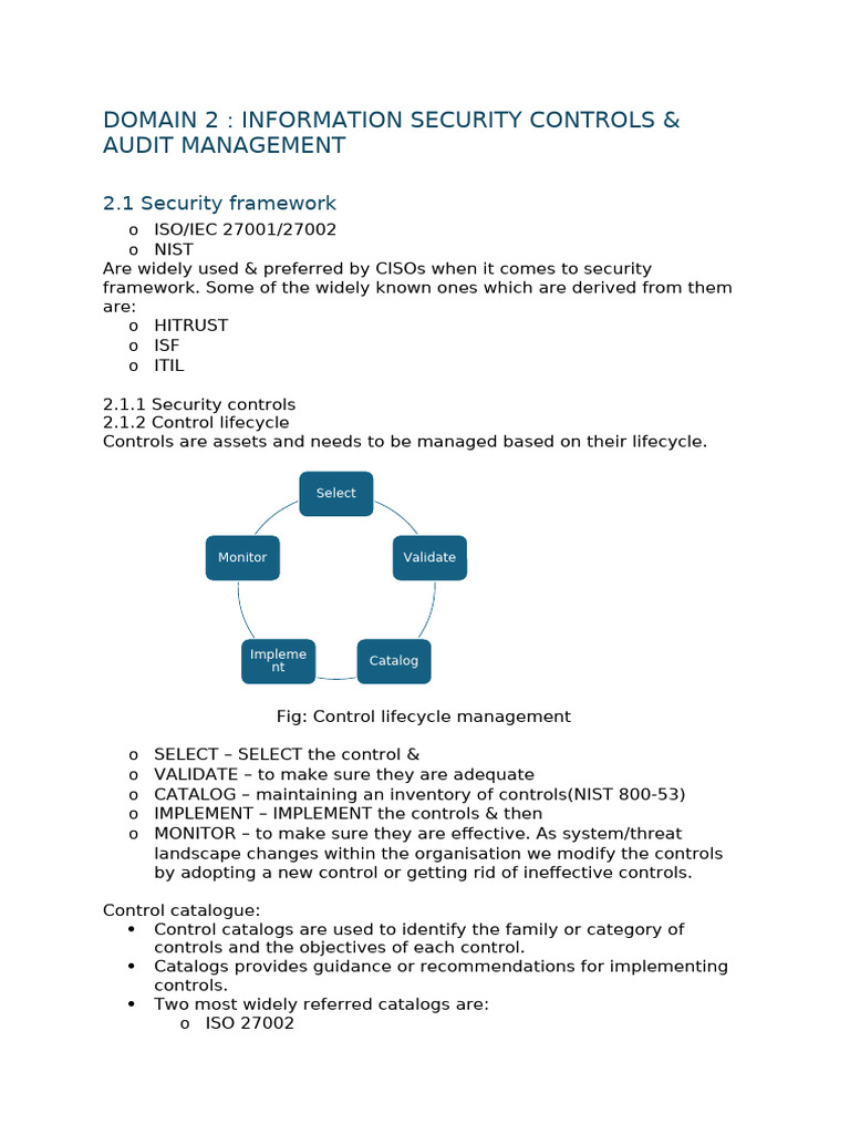 CCISO Notes 4 | PDF | Audit | Information Security